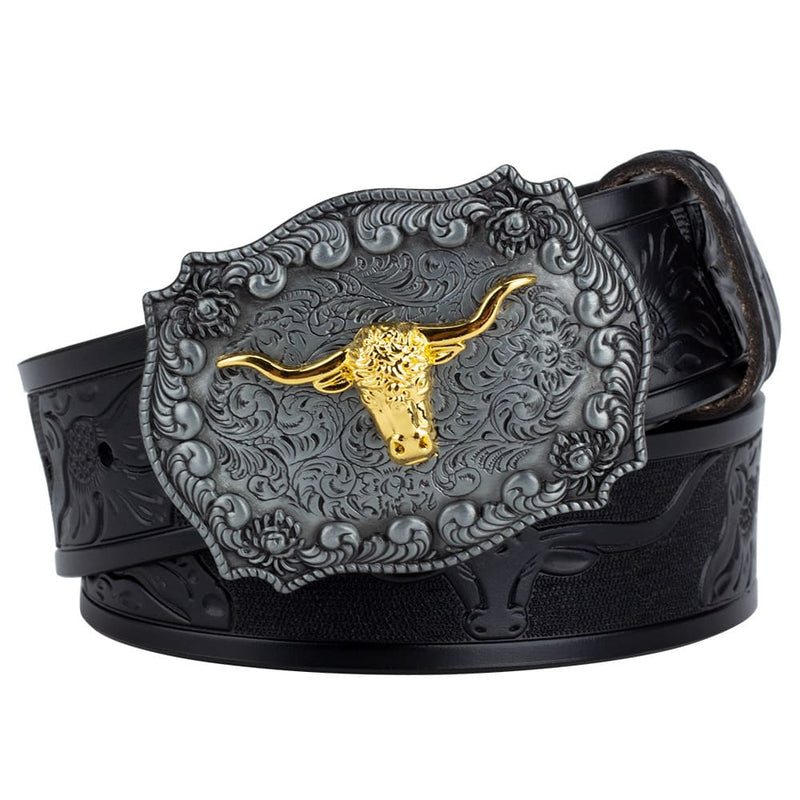 Cinto Masculino Country Texano em Couro Premium