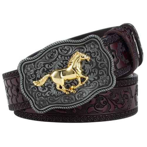 Cinto Masculino Country "Horse" em Couro Premium