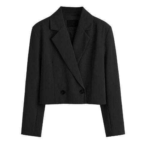 Blazer Feminino de Alfaiataria com Corte Curto