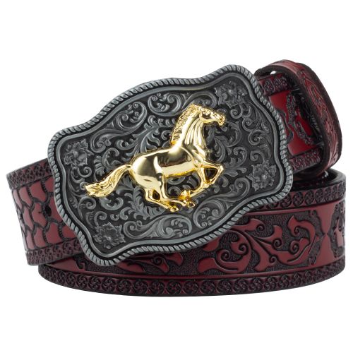 Cinto Masculino Country "Horse" em Couro Premium