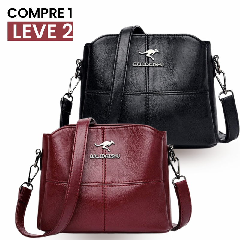 Bolsa Moderna de Couro Italiano Lora™ - COMPRE 1 LEVE 2 + Brinde