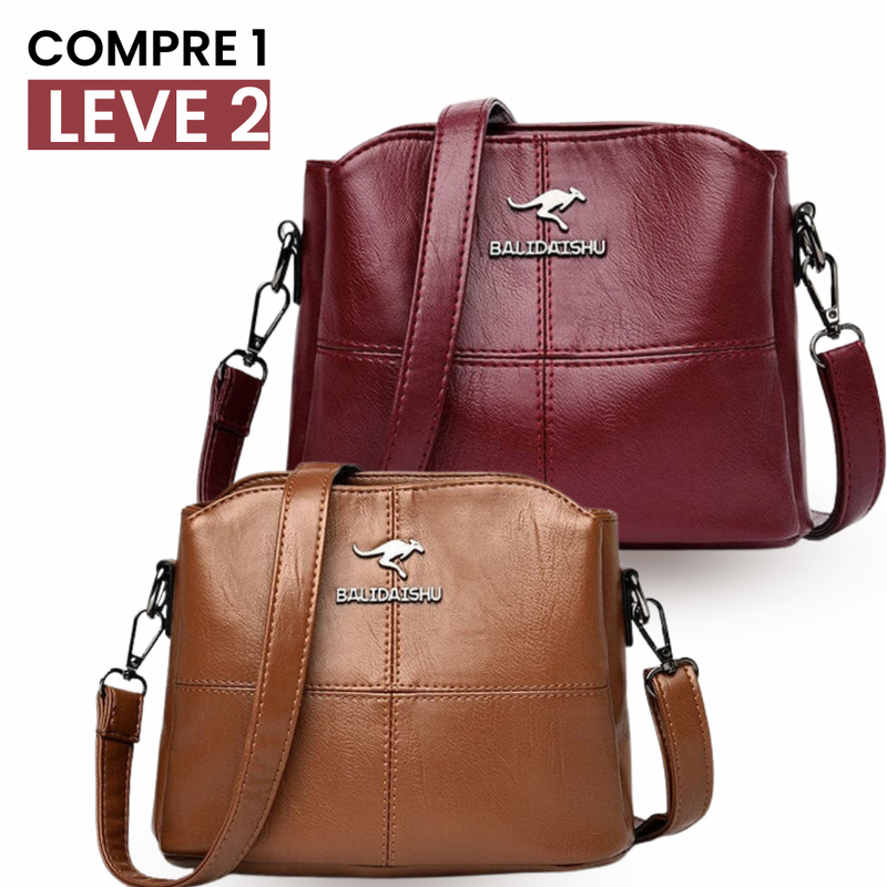 Bolsa Moderna de Couro Italiano Lora™ - COMPRE 1 LEVE 2 + Brinde