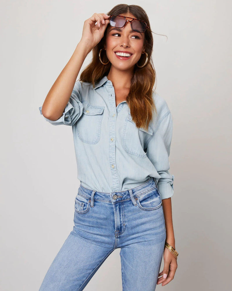 Camisa Feminina Jeans Alba