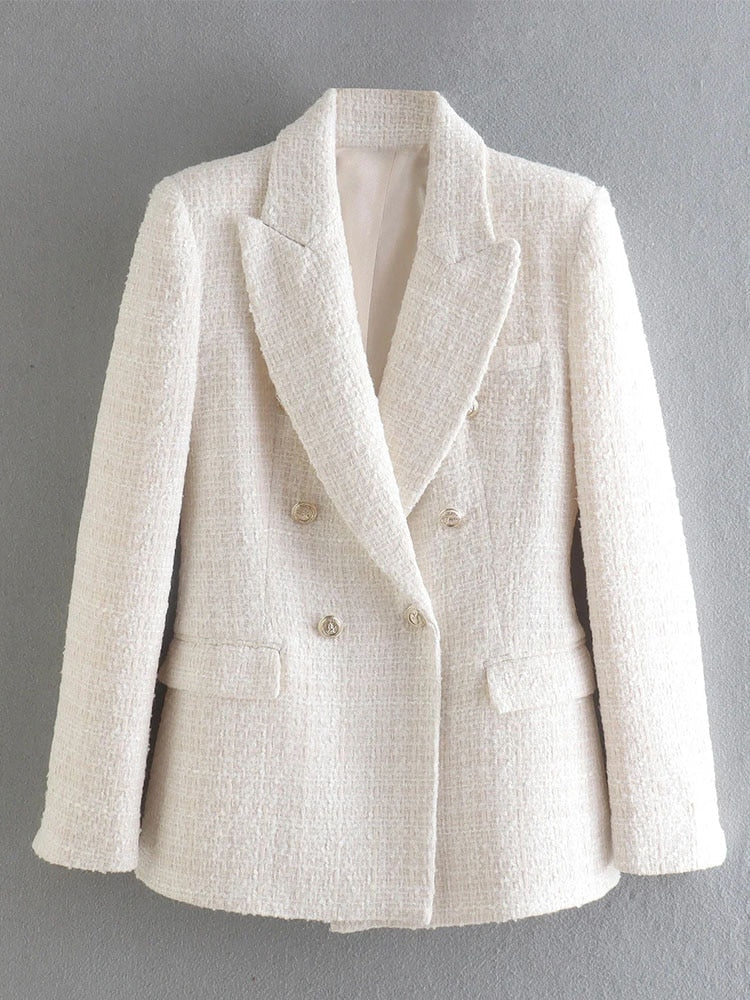 Blazer Feminino Alfaiataria Tweed Belen