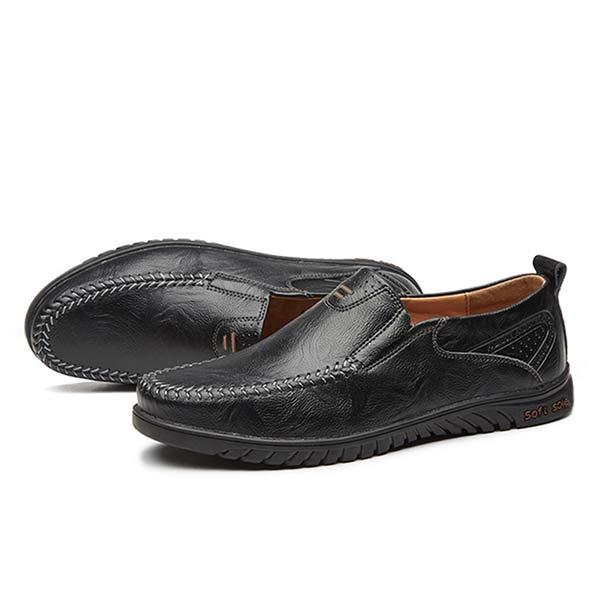 Sapato Casual Firebird com Acabamento em Couro e Design Slip-On