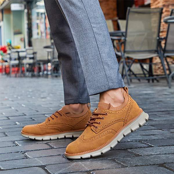 Sapato Casual Tempest com Estilo Brogue Clássico e Couro Refinado