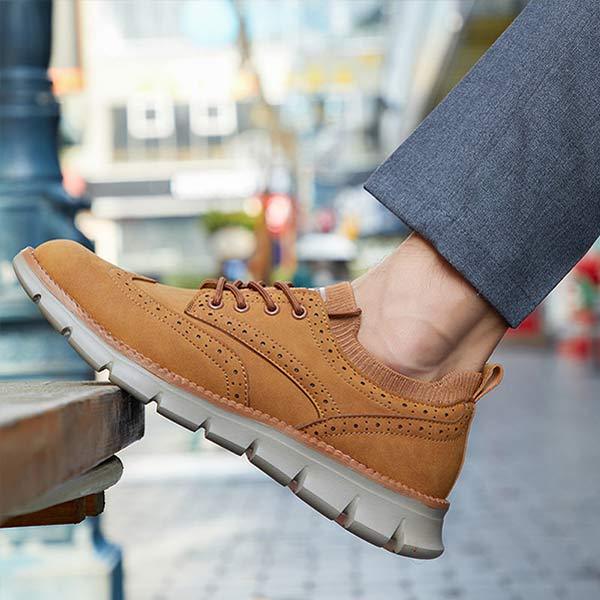 Sapato Casual Tempest com Estilo Brogue Clássico e Couro Refinado