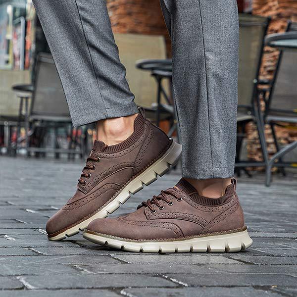 Sapato Casual Tempest com Estilo Brogue Clássico e Couro Refinado